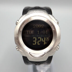 NIXON Change The Delta PU Digital Watch Stainless Steel Black Strap New Battery